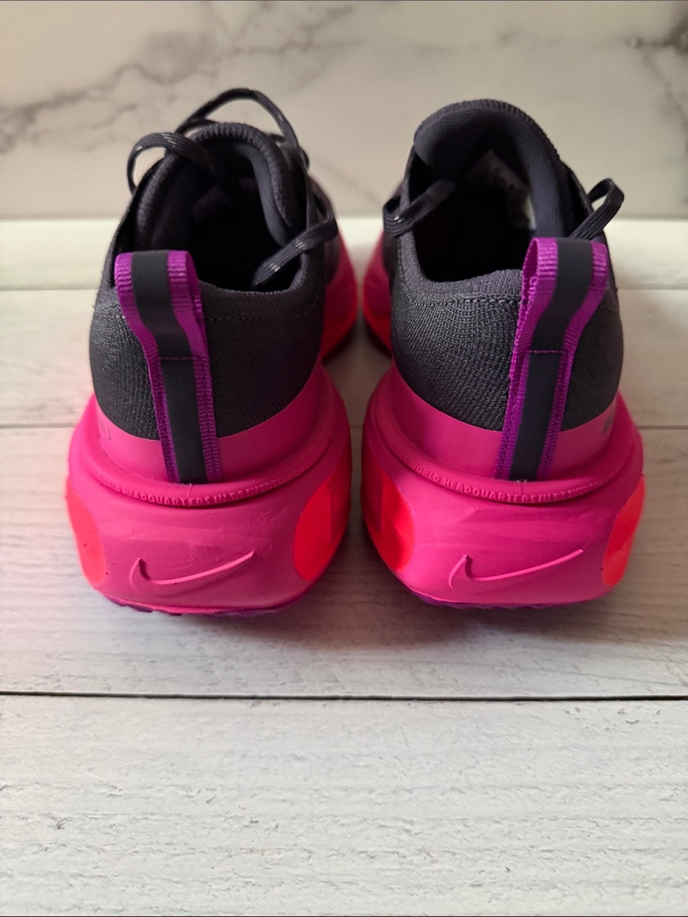 Nike Zoom X Invincible Run FK 3 Women's Black and Pink Purple Running Shoes - Picture 4 of 6